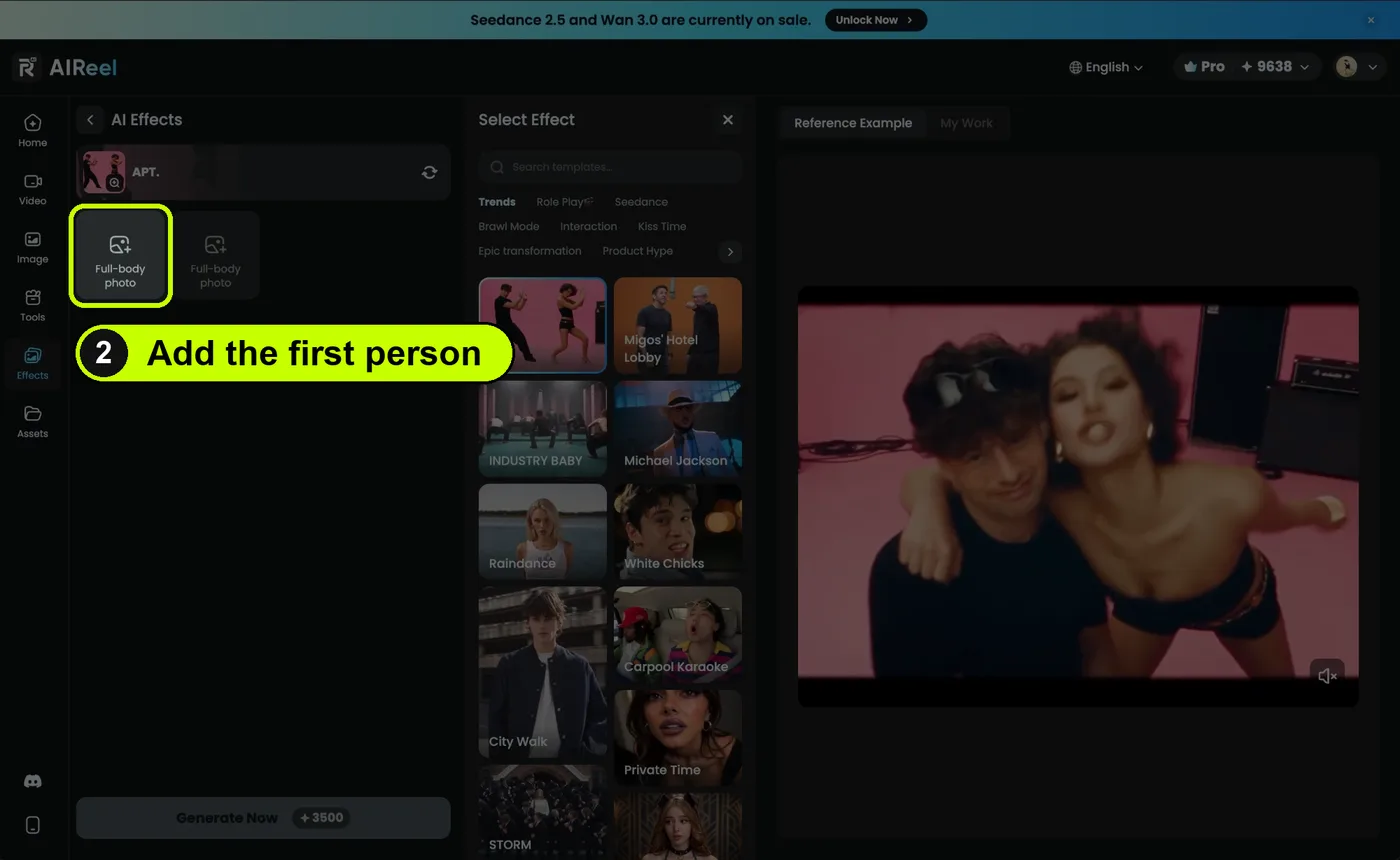 The APT. effect page. The first Full-body photo box is highlighted.