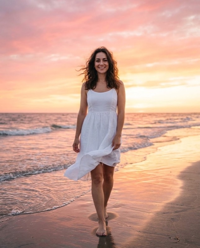 Example result: Beach at sunset
