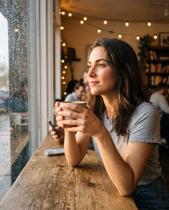 Example result: Coffee shop candid