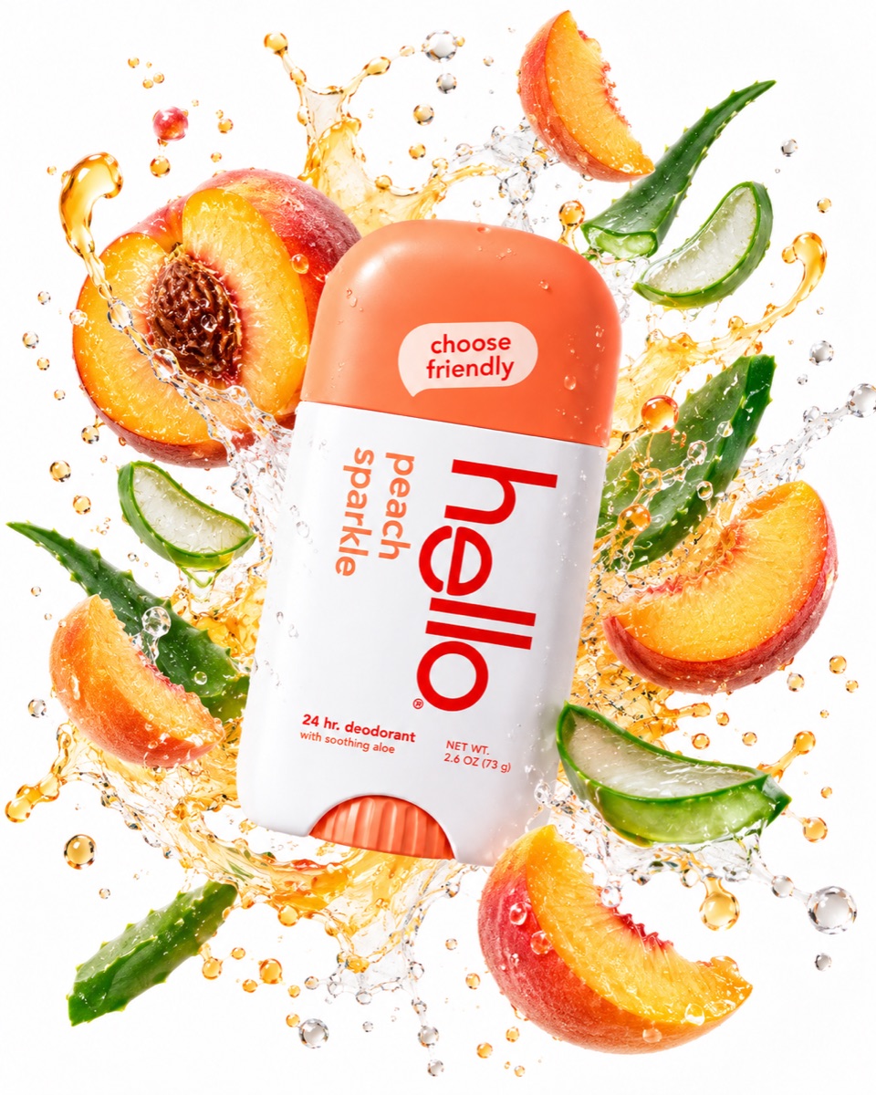 Made with /ingredientexplosion: Every ingredient from the label bursting out around the product, on white.