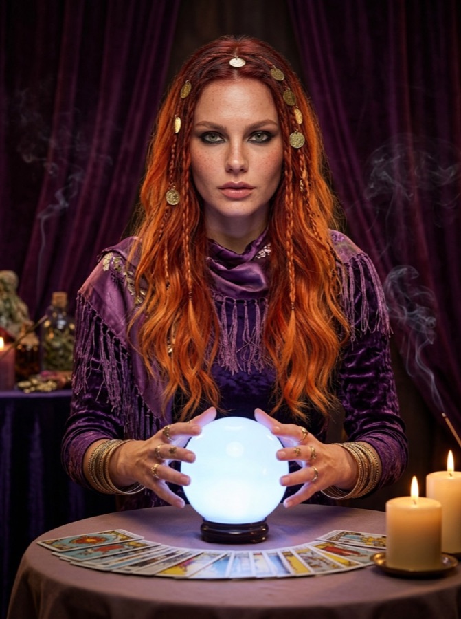 Example result: Fortune teller, Halloween costume made from one photo