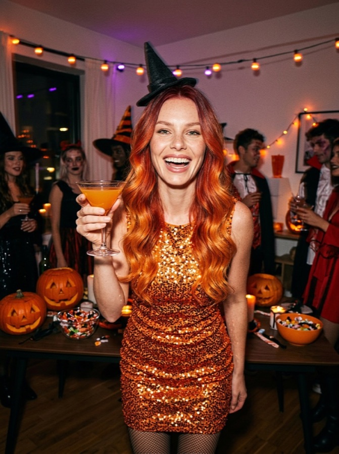 Example result: Pumpkin party queen, Halloween costume made from one photo