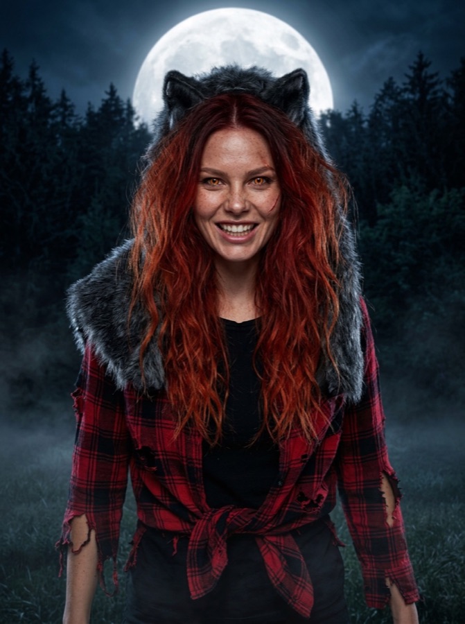 Example result: Werewolf under the full moon, Halloween costume made from one photo