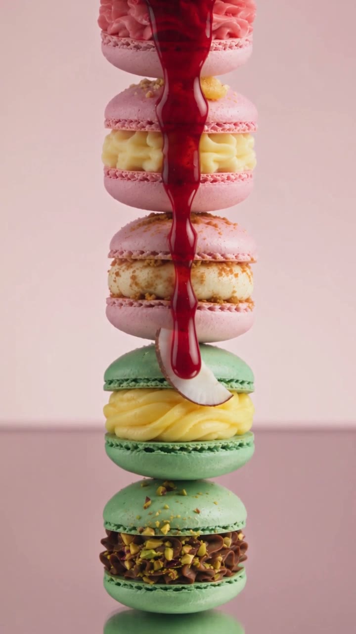 Luxury Macaron Commercial — Product Sheets, Then a 20-Second Ad