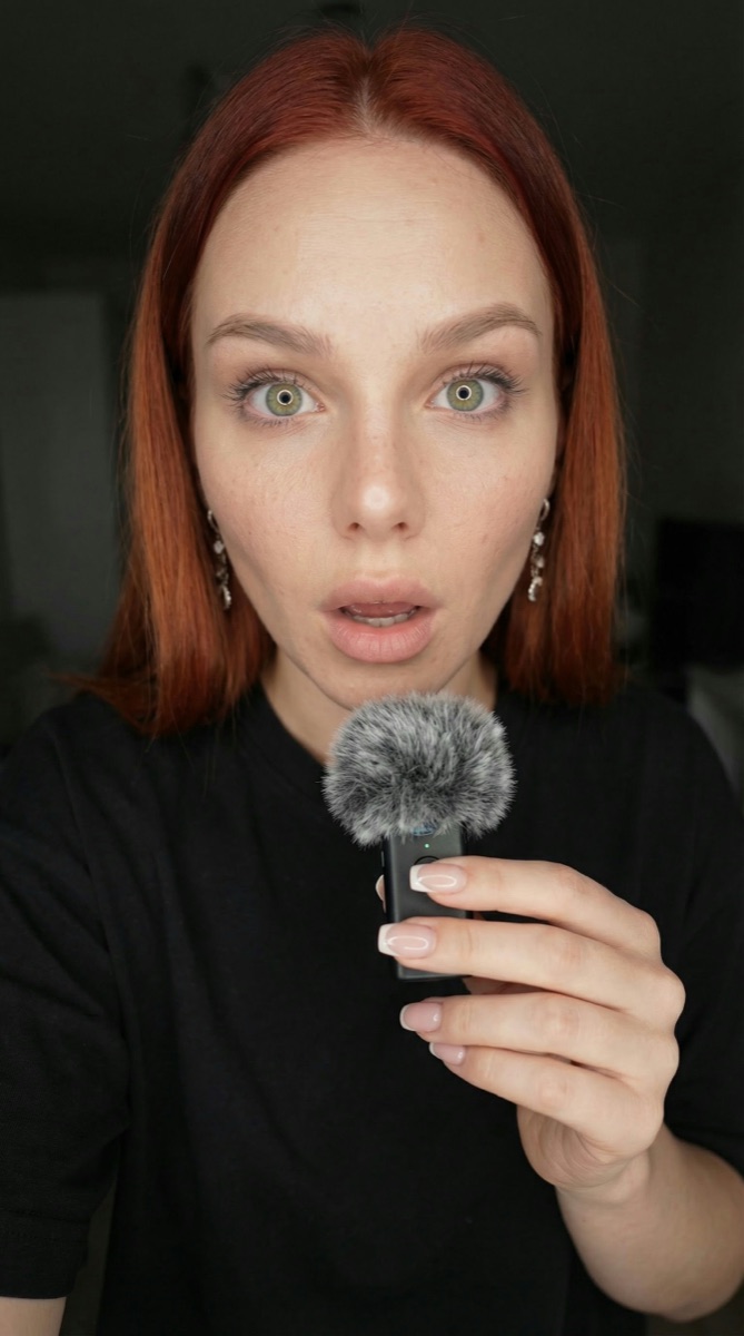 Example result: Extreme close-up with a fluffy mic