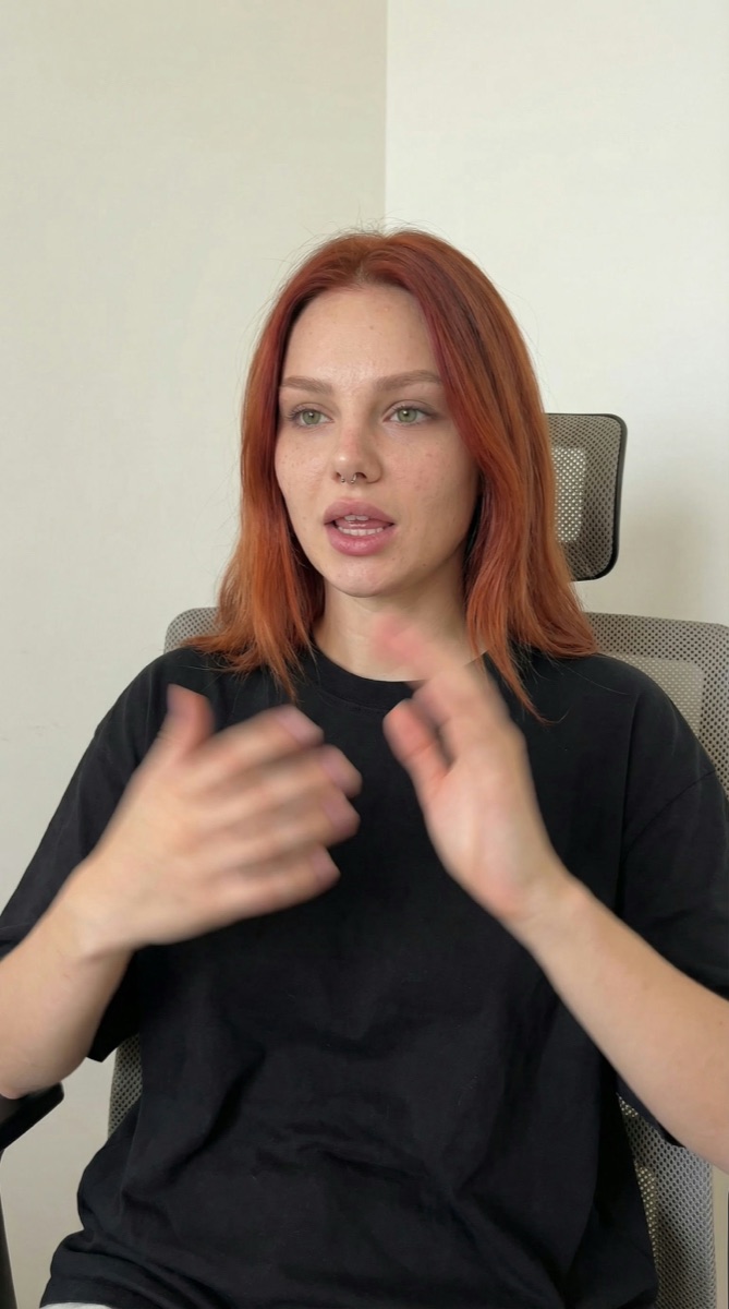 Example result: Video call with hands in motion