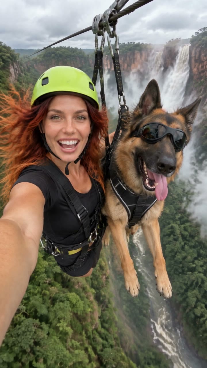 Zipline Through a Waterfall With Your Dog: The AI Video Prompt
